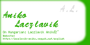 aniko laczlavik business card